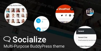 Socialize: Multi-Purpose BuddyPress Theme 2.43.5 GPL Theme