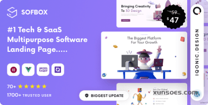 Sofbox  Tech SaaS Multipurpose Software Landing Page 5.0.4 GPL Theme
