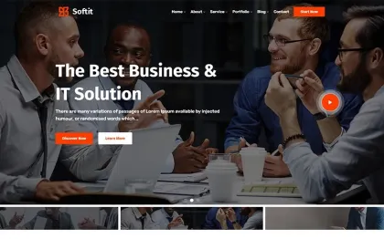 Softit IT Solution Services and Technology WordPress Theme 1.0.1 GPL Theme