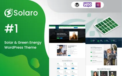 Solaro Solar and Green Energy WordPress Theme 1.0.0 GPL Theme
