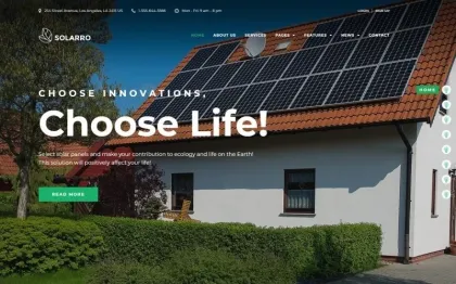 Solarro Solar Energy Company WordPress Elementor Theme WordPress Theme 1.0.1 GPL Theme