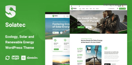 Solatec Ecology Solar Energy WordPress Theme 2.0.5 GPL Theme