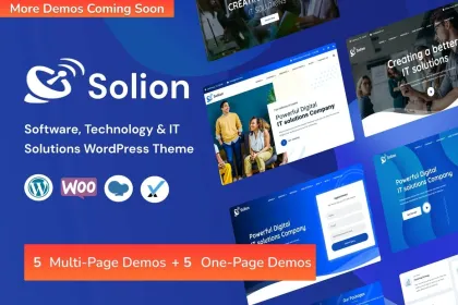 Solion Technology IT Solutions WordPress Theme 1.1.6 GPL Theme