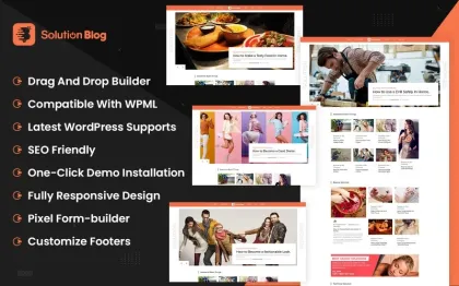 Solution Blog WordPress Theme 1.0.0 GPL Theme