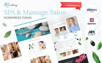 Soothery SPA Massage Salon Responsive WordPress Theme 1.0.2 GPL Theme