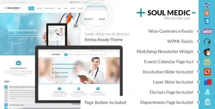 SoulMedic | Hospital Doctor WordPress Theme 4.9 GPL Theme