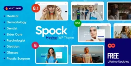 Spock Medical Elementor Multi-skin WordPress Theme 1.3 GPL Theme