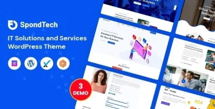SpondTech IT Solutions And Services WordPress Theme 1.0.3 GPL Theme
