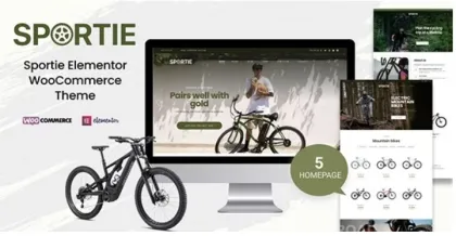 Sportie Elementor WooCommerce Theme 1.0.5 GPL Theme