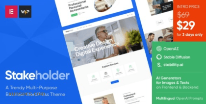 Stakeholder Business WordPress Theme 1.0.0 GPL Theme