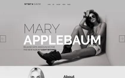 Stargaze Media Celebrity Responsive WordPress Theme 1.0.0 GPL Theme