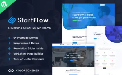 StartFlow Creative Multipurpose WordPress Theme 1.21 GPL Theme