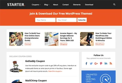 Starter Pro 1.7 GPL Theme