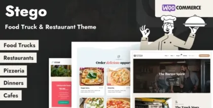 Stego Food Truck Restaurant Theme 1.1.0 GPL Theme