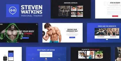Steven Watkins | Personal Gym Trainer Nutrition Coach WordPress Theme 1.0.4 GPL Theme