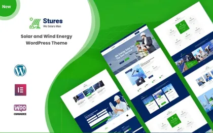 Stures Solar and Wind Energy Responsive WordPress Theme 1.0.0 GPL Theme