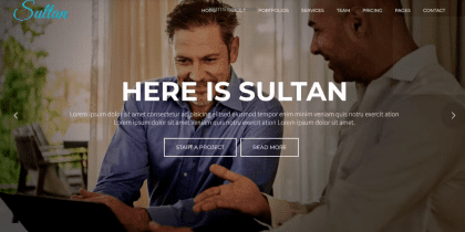 Sultan – One Page Business WordPress Theme 2.1 GPL Theme