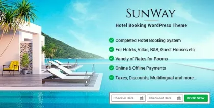 Sunway Hotel Booking WordPress Theme 6.2 GPL Theme