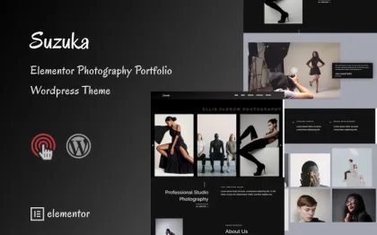 Suzuka Minimal Portfolio and Photography WordPress Theme 1.0.0 GPL Theme