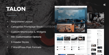 TALON RESPONSIVE WORDPRESS THEME 2.2.2 GPL Theme