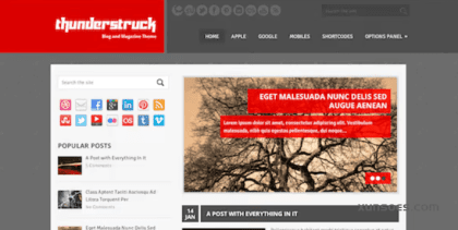 THUNDERSTRUCK  EYE-CATCHING, COLORFUL WORDPRESS THEME 1.1.2 GPL Theme