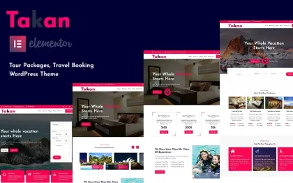 Takan Travel Agencies WordPress Theme 1.0.0 GPL Theme