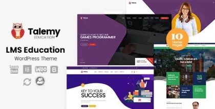 Talemy LMS Education WordPress Theme 1.2.16 GPL Theme