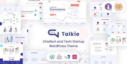 Talkie Chatbot and Tech Startup WordPress Theme 1.1.5 GPL Theme