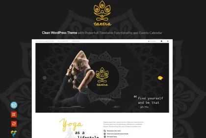 Tantra A Yoga Studio and Fitness Club WP Theme 1.0.5 GPL Theme