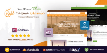 Taqwa Islamic Center WordPress Theme 1.4.1 GPL Theme