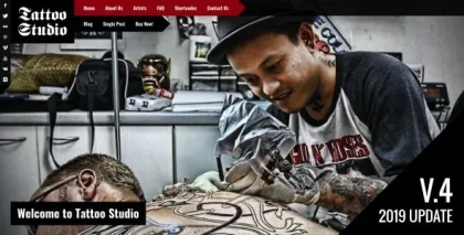 Tattoo Studio Responsive WordPress Theme 4.4.1 GPL Theme