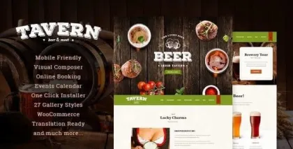 Tavern | Pub Brewery Restaurant WordPress Theme 2.1.2 GPL Theme