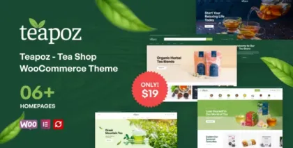 Teapoz Tea Shop WooCommerce Theme 1.1.1 GPL Theme