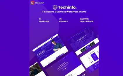 Techinfo IT Solutions Services Responsive WordPress Theme 1.5.1 GPL Theme