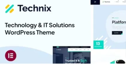 Technix – Technology IT Solutions WP Theme 1.0.3 GPL Theme