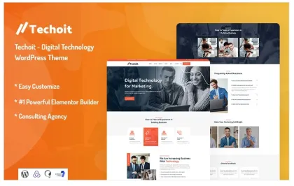 Techoit Digital Technology WordPress Theme 1.0 GPL Theme