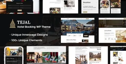 Tejal Hotel WordPress 2.1 GPL Theme