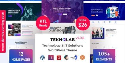 Teknolab Technology IT Solutions WordPress Theme 1.1.1 GPL Theme