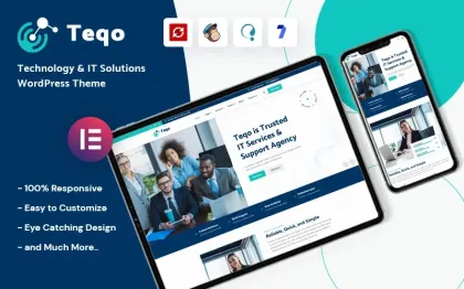 Teqo Technology and IT Solutions WordPress Theme 1.0.0 GPL Theme