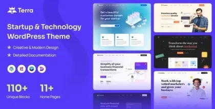 Terra Startup Technology WordPress Theme 1.0.4 GPL Theme
