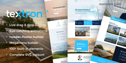 Textron Industrial WordPress Theme + WooCommerce Shop 1.6 GPL Theme