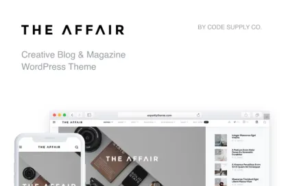 The Affair WordPress Theme for Personal Blogs 3.5.1 GPL Theme