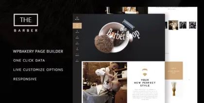 The Barber Shop One Page Theme For Hair Salon 1.9 GPL Theme