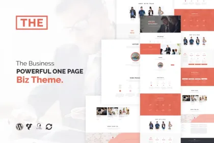 The Business Powerful One Page Biz WP Theme 1.6.1 GPL Theme