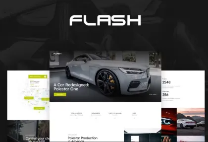 The Flash Electric Car Supplier Charging Station WordPress Theme 1.3 GPL Theme