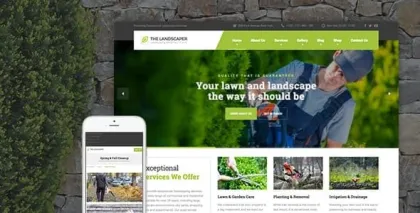 The Landscaper Lawn Landscaping WP Theme 3.3.3 GPL Theme