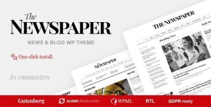 The Newspaper News Magazine Editorial WordPress Theme 1.1.5 GPL Theme