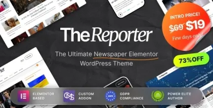 The Reporter Newspaper Editorial WordPress Theme 1.0.2 GPL Theme