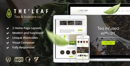 TheLeaf Tea Production Company Online Coffee Shop WordPress Theme 1.7.1 GPL Theme