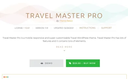 Theme Palace Travel Master Pro 1.2.3 GPL Theme